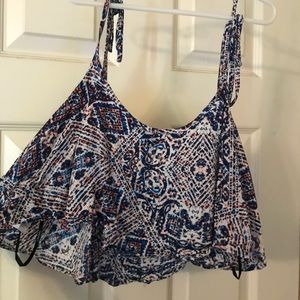 Multi color XXI spaghetti strap crop top